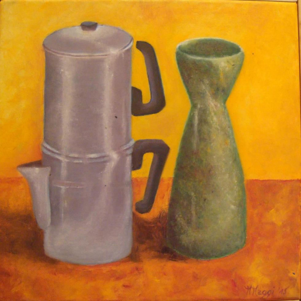 Caffettiera e vaso